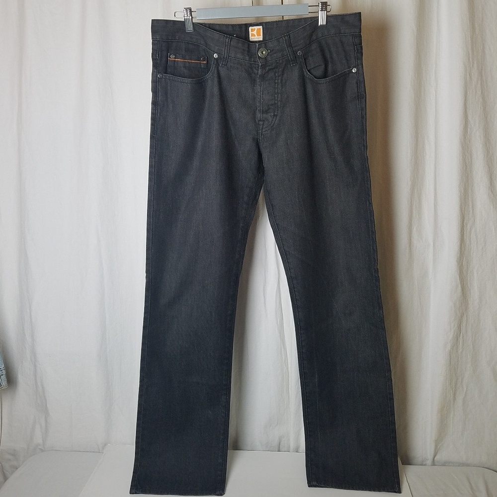 Hugo Boss Orange charcoal gray/black jeans 35x34